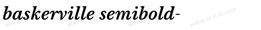 baskerville semibold字体转换